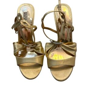 Badgley Mischka Gold Heels with Metallic Finish
